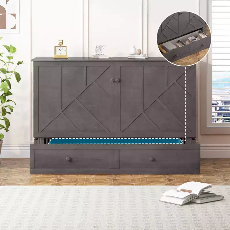 Lit escamotable Queen Size moderne