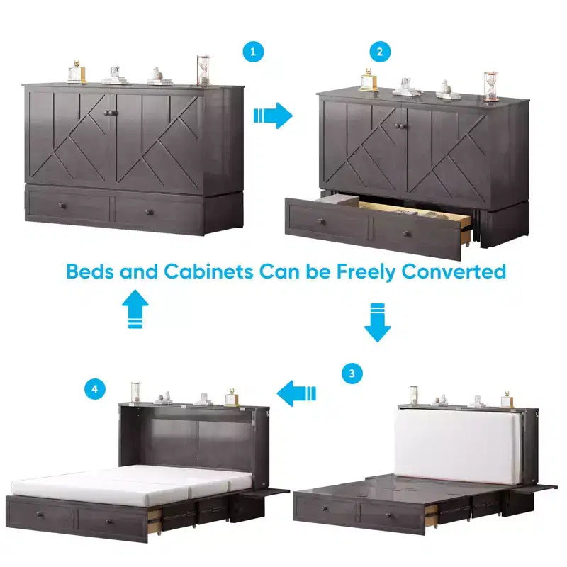 Lit escamotable Queen Size moderne
