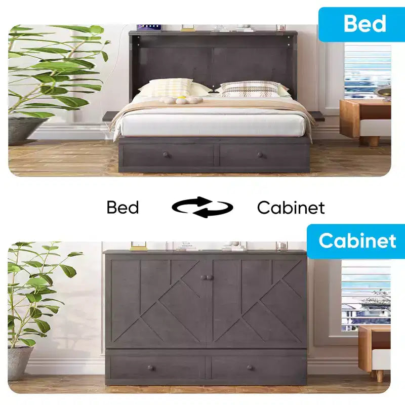 Lit escamotable Queen Size moderne