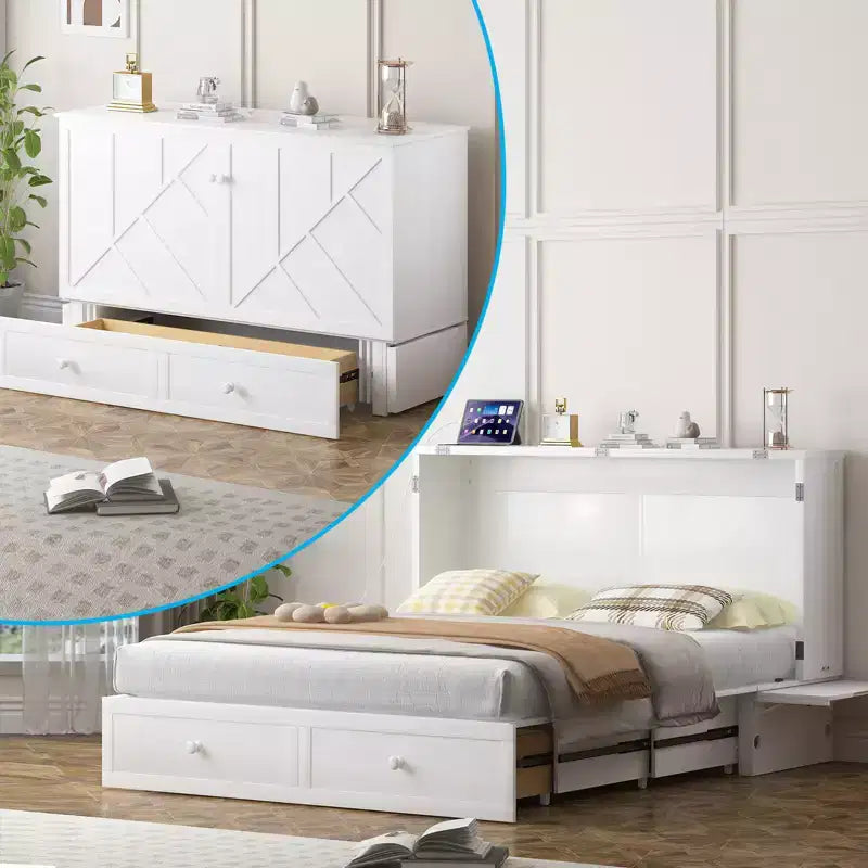Lit escamotable Queen Size moderne