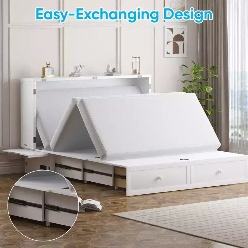 Lit escamotable Queen Size moderne