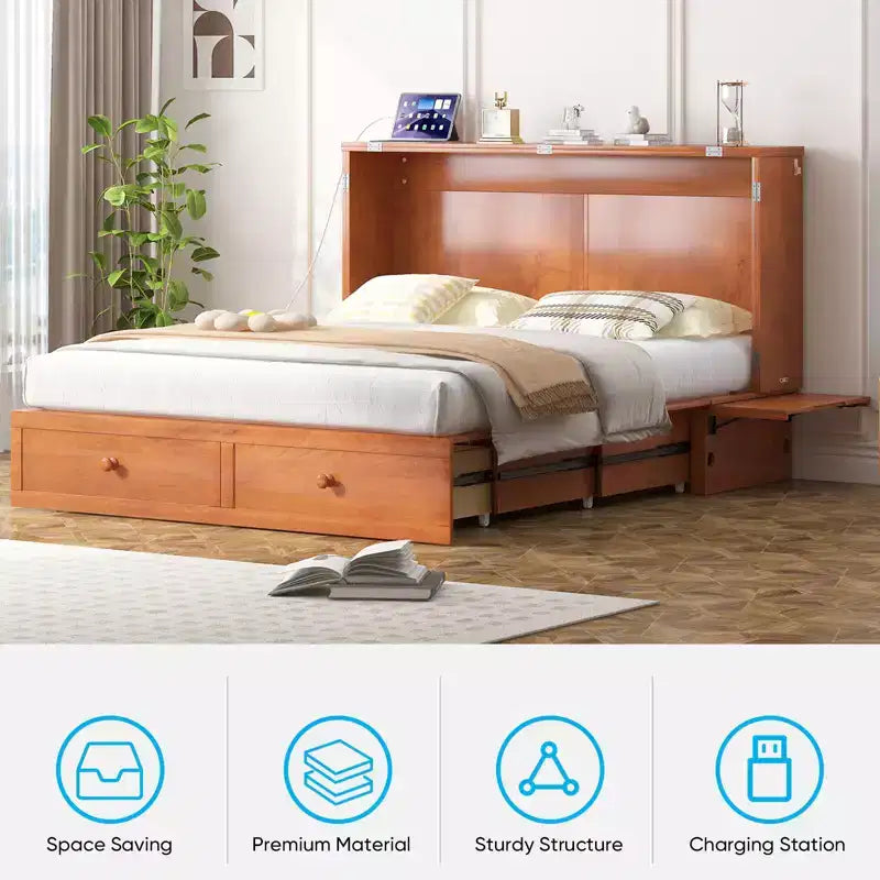 Lit escamotable Queen Size moderne