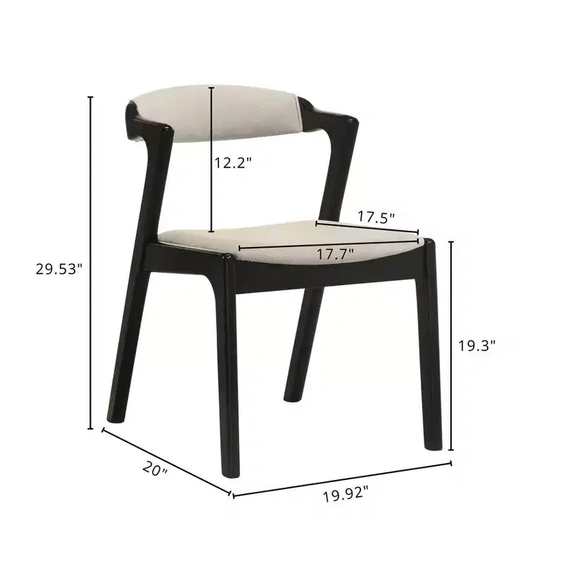 Chaise de salle à manger tapissée