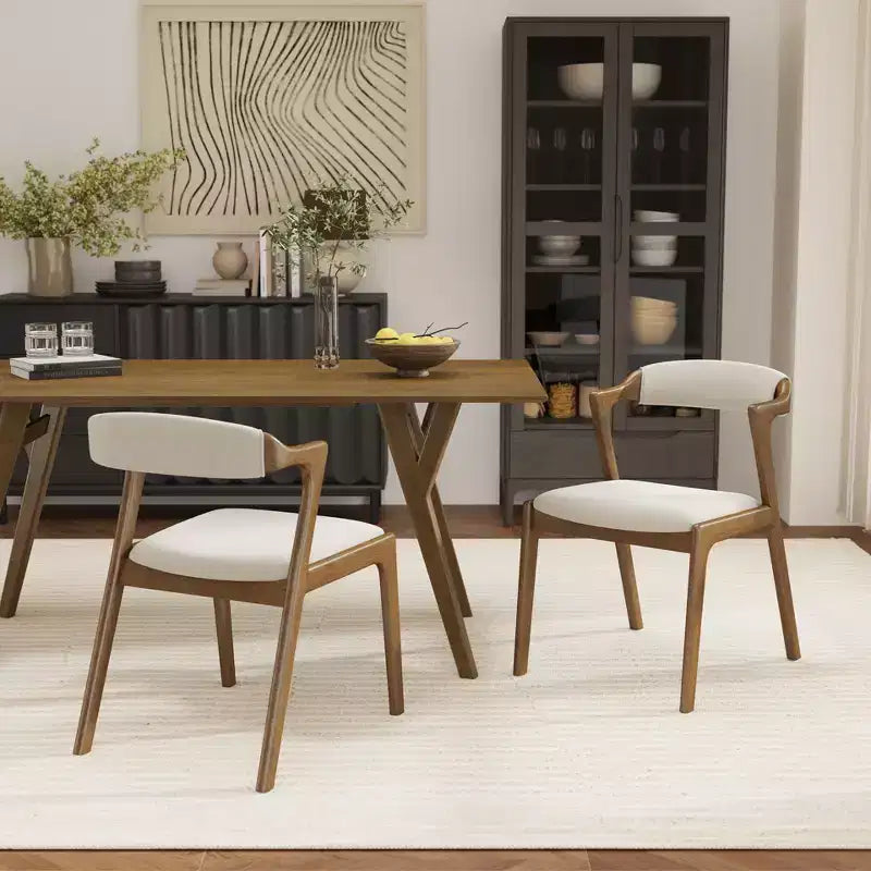 Chaise de salle à manger tapissée