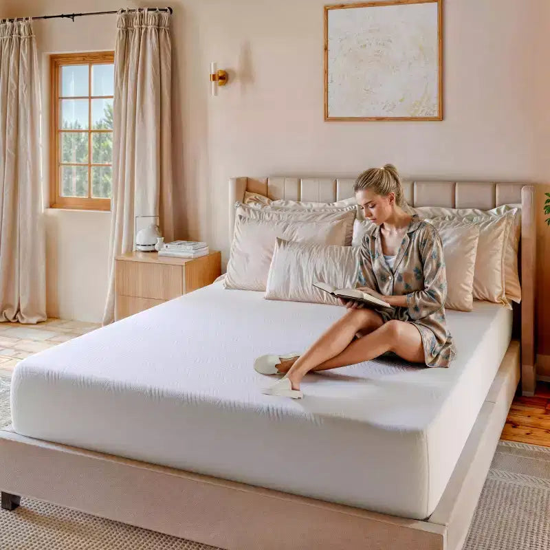 Matelas en mousse à mémoire de forme, en boîte, structure à trois couches