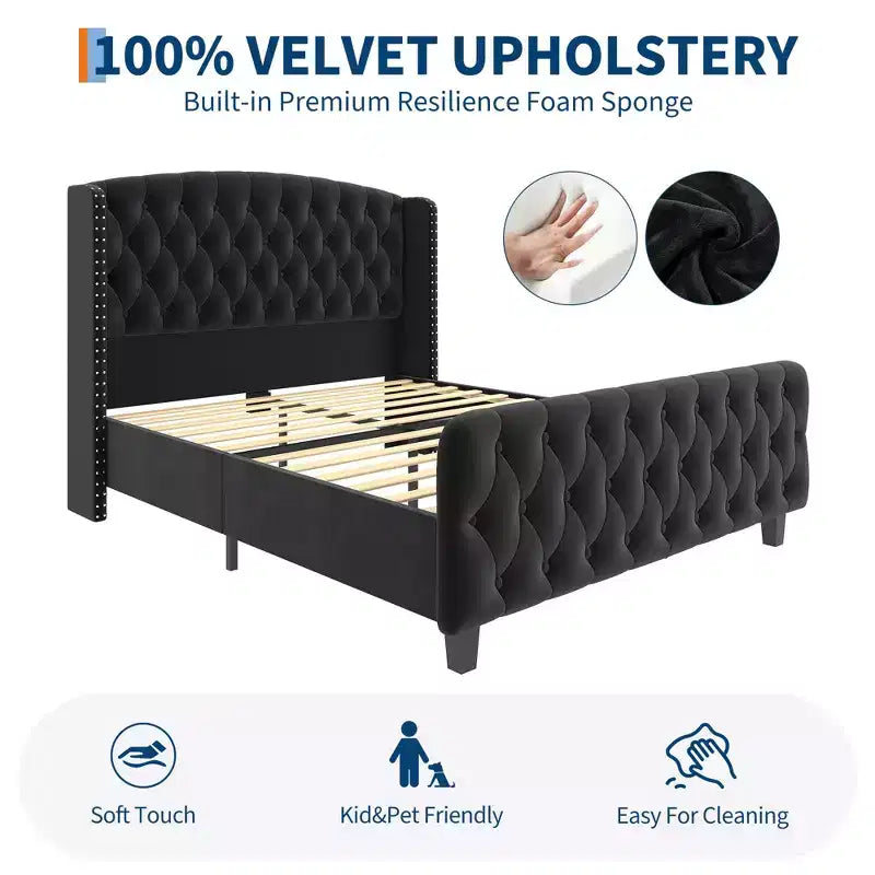 Plateforme en coussin de velours
