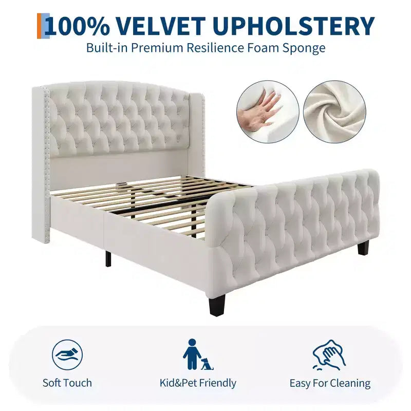 Plateforme en coussin de velours