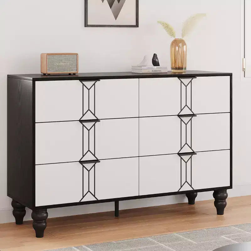 Commode de chambre à six tiroirs