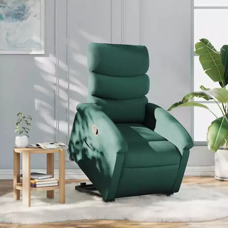 Fauteuil inclinable relevable électrique vert foncé