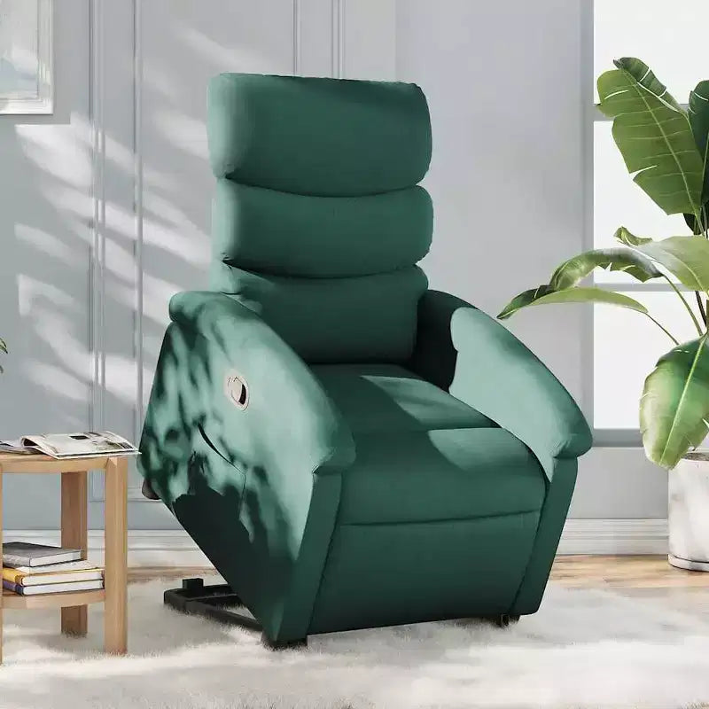 Fauteuil inclinable relevable électrique vert foncé
