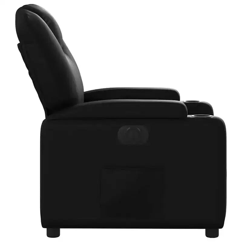 Fauteuil inclinable électrique en similicuir noir