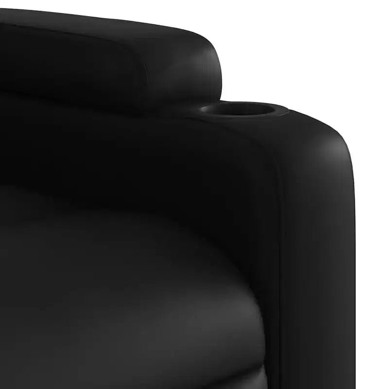Fauteuil inclinable électrique en similicuir noir