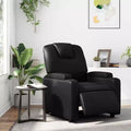 Fauteuil inclinable électrique en similicuir noir
