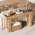 Table d'entrée rectangulaire en bois de style fermier