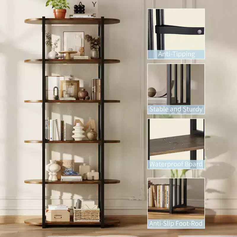Étagère à six niveaux, étagère haute moderne