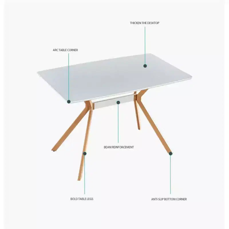 Table à manger moderne minimaliste en bois