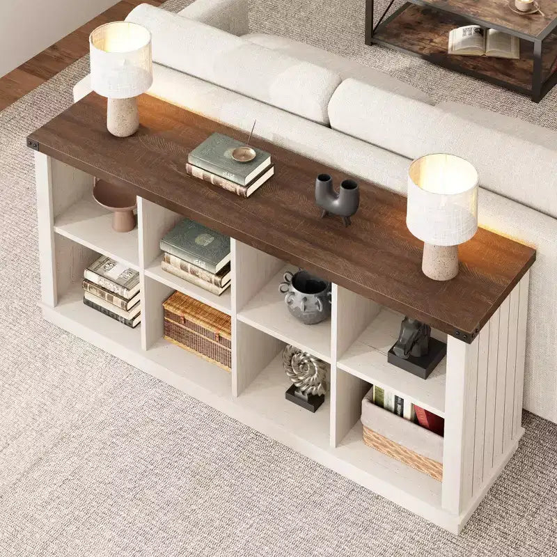 Étagère à livres à double couche et huit compartiments