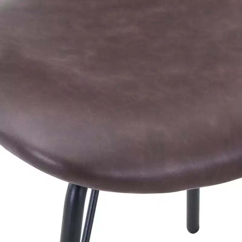 Chaise de salle à manger moderne capitonnée en similicuir avec dossier fendu