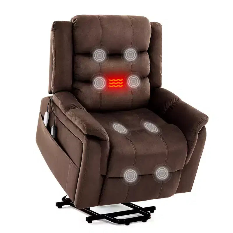 Fauteuil inclinable électrique de massage et chauffant avec fonction de levage