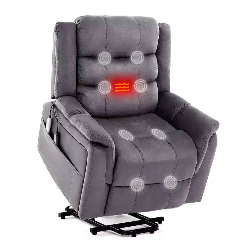 Fauteuil inclinable électrique de massage et chauffant avec fonction de levage