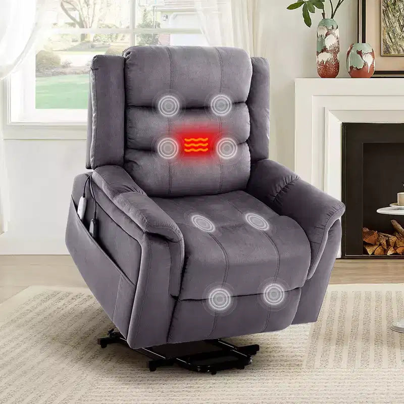 Fauteuil inclinable électrique de massage et chauffant avec fonction de levage