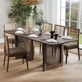 Table à manger carrée en bois de noyer, convient pour bar de cuisine et salon.