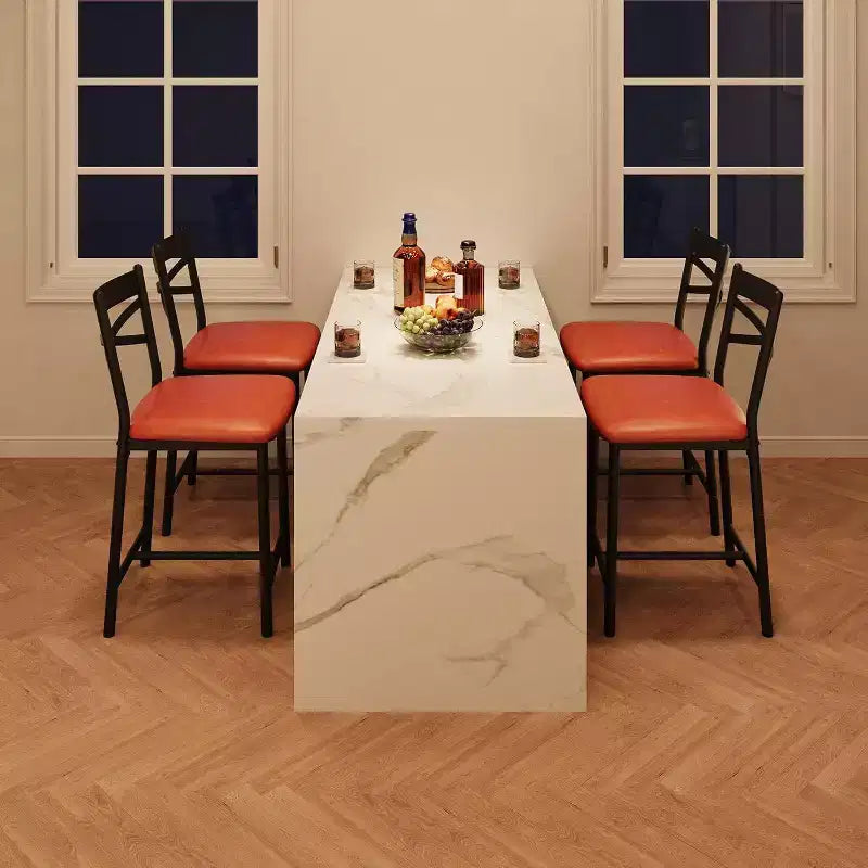 Tabourets de bar, sièges garnis de cuir PU
