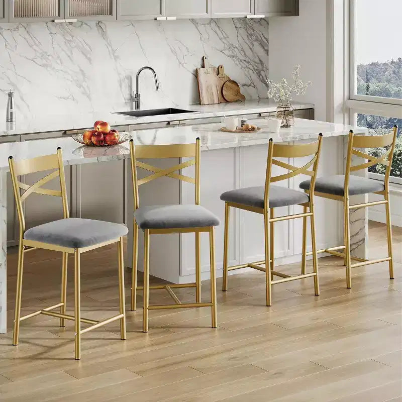 Tabourets de bar, sièges garnis de cuir PU
