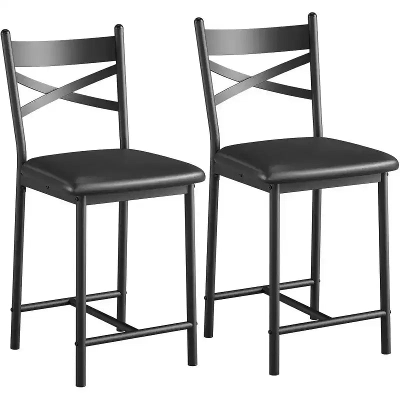 Tabourets de bar, sièges garnis de cuir PU