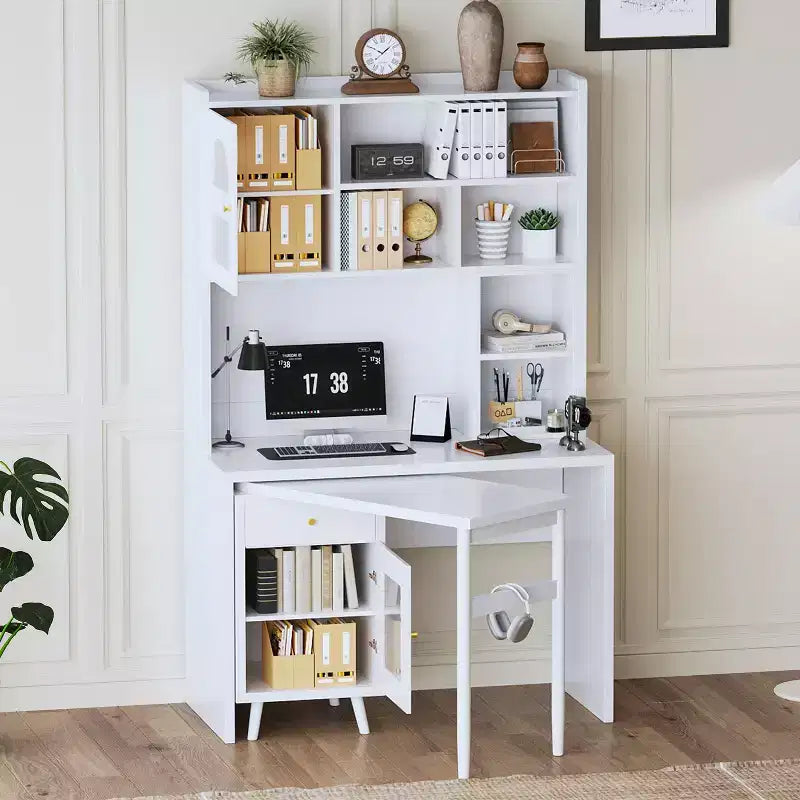 Bureau informatique moderne en bois de chêne pour la maison et le bureau