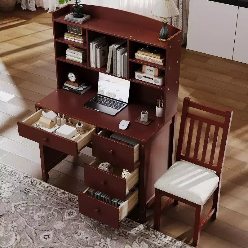 Bureau informatique moderne en bois de chêne pour la maison et le bureau