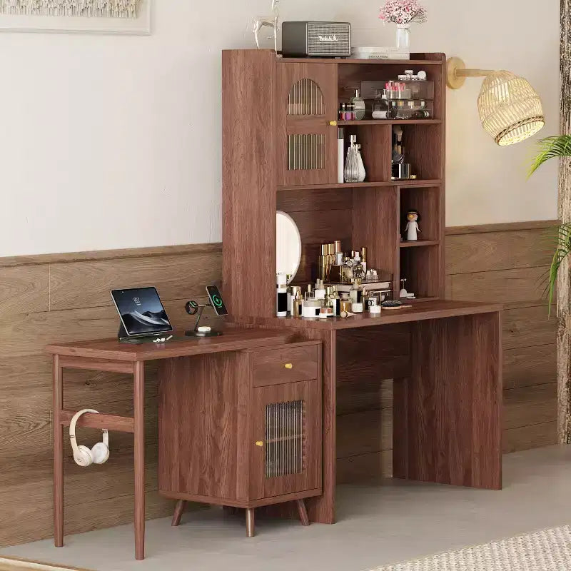 Bureau informatique moderne en bois de chêne pour la maison et le bureau