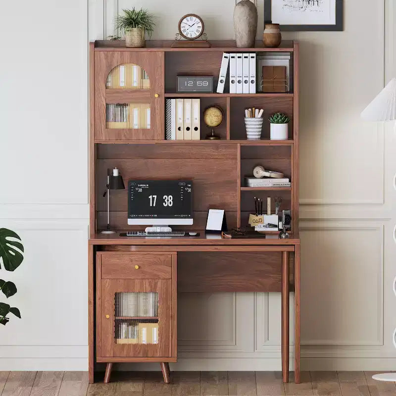 Bureau informatique moderne en bois de chêne pour la maison et le bureau
