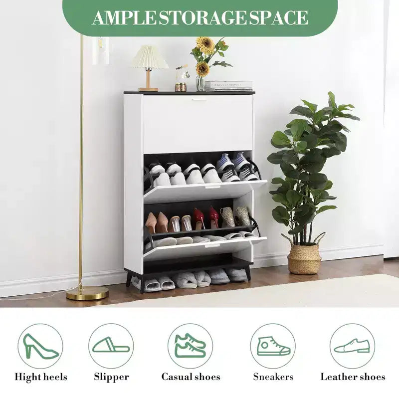Meuble à chaussures autoportant en bois