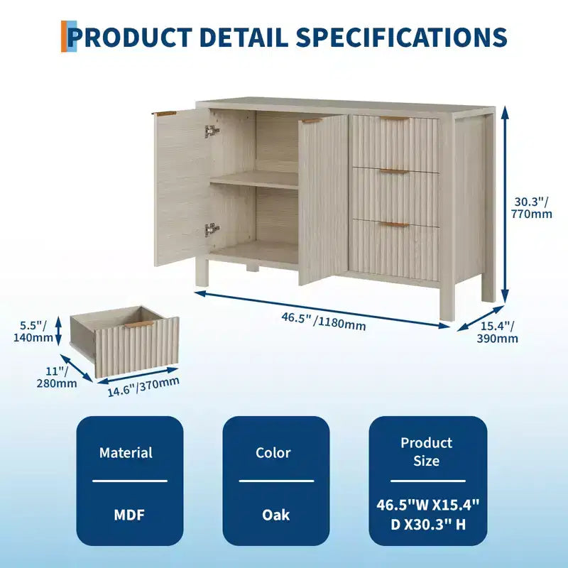 Meuble/armoire de service encastré(e)
