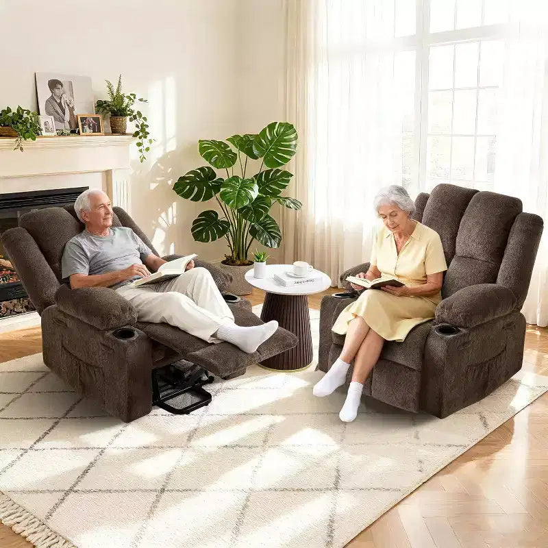 Fauteuil inclinable extra-large réglable avec fonction de massage