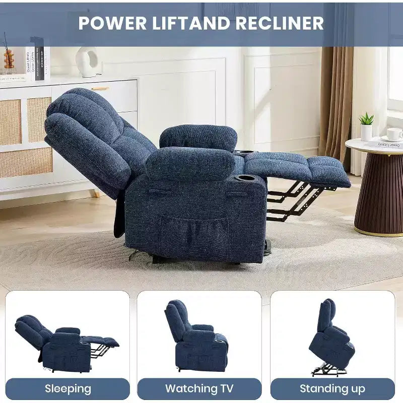 Fauteuil inclinable extra-large réglable avec fonction de massage