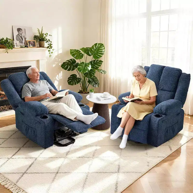 Fauteuil inclinable extra-large réglable avec fonction de massage