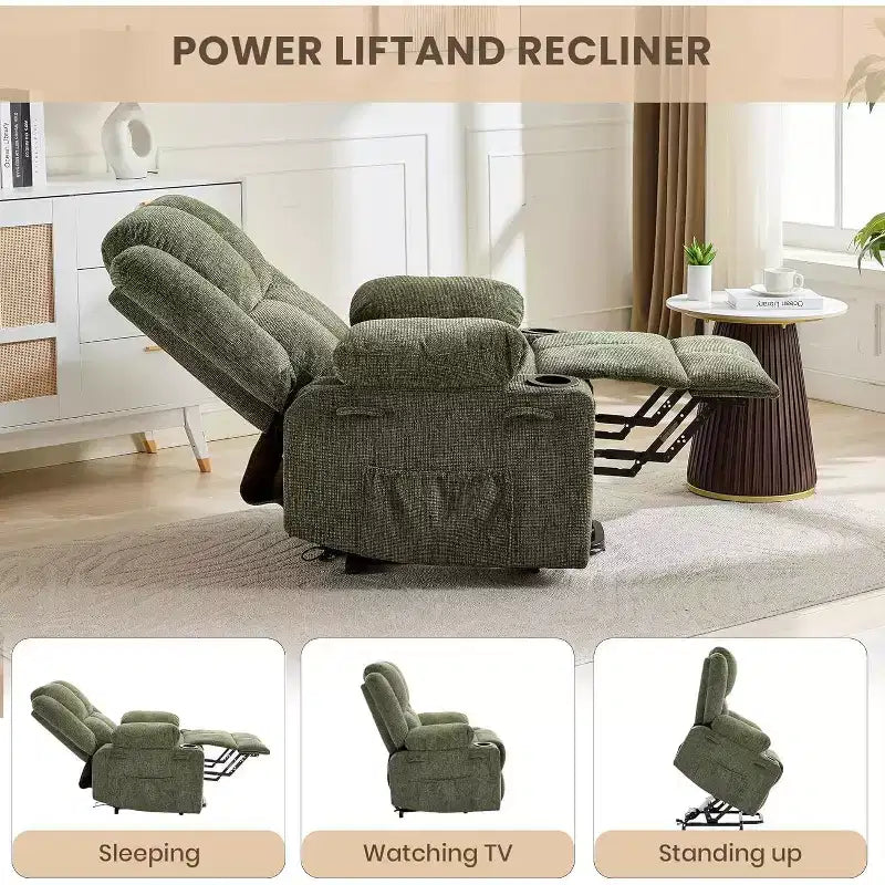Fauteuil inclinable extra-large réglable avec fonction de massage