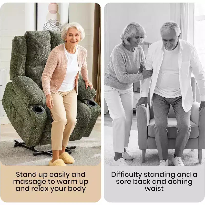 Fauteuil inclinable extra-large réglable avec fonction de massage