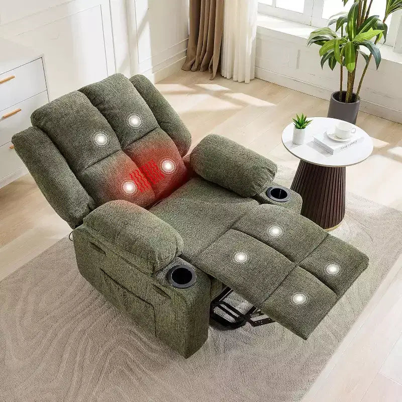 Fauteuil inclinable extra-large réglable avec fonction de massage
