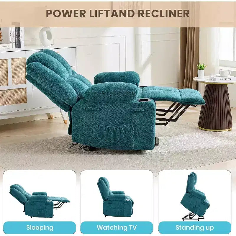 Fauteuil inclinable extra-large réglable avec fonction de massage