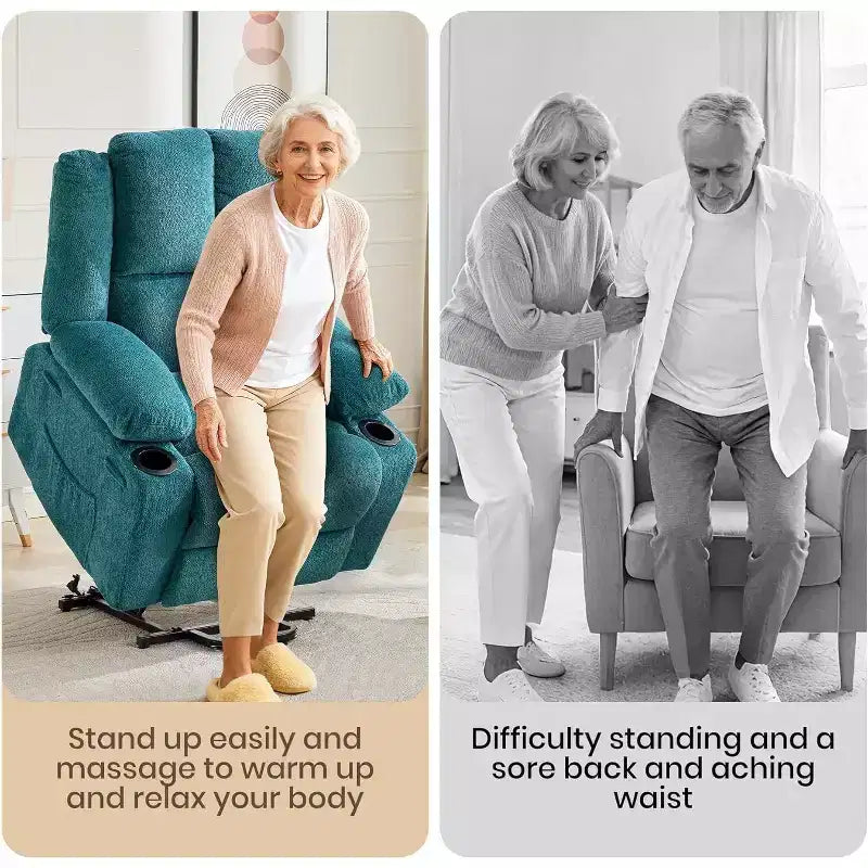Fauteuil inclinable extra-large réglable avec fonction de massage