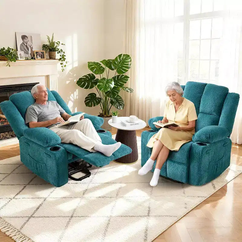 Fauteuil inclinable extra-large réglable avec fonction de massage