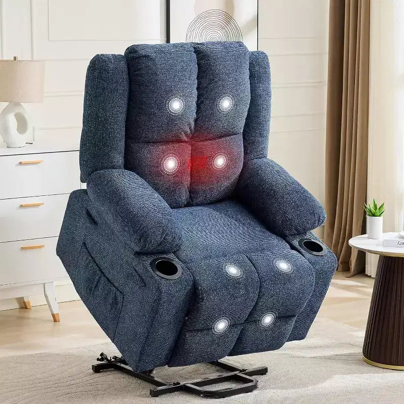 Fauteuil inclinable extra-large réglable avec fonction de massage