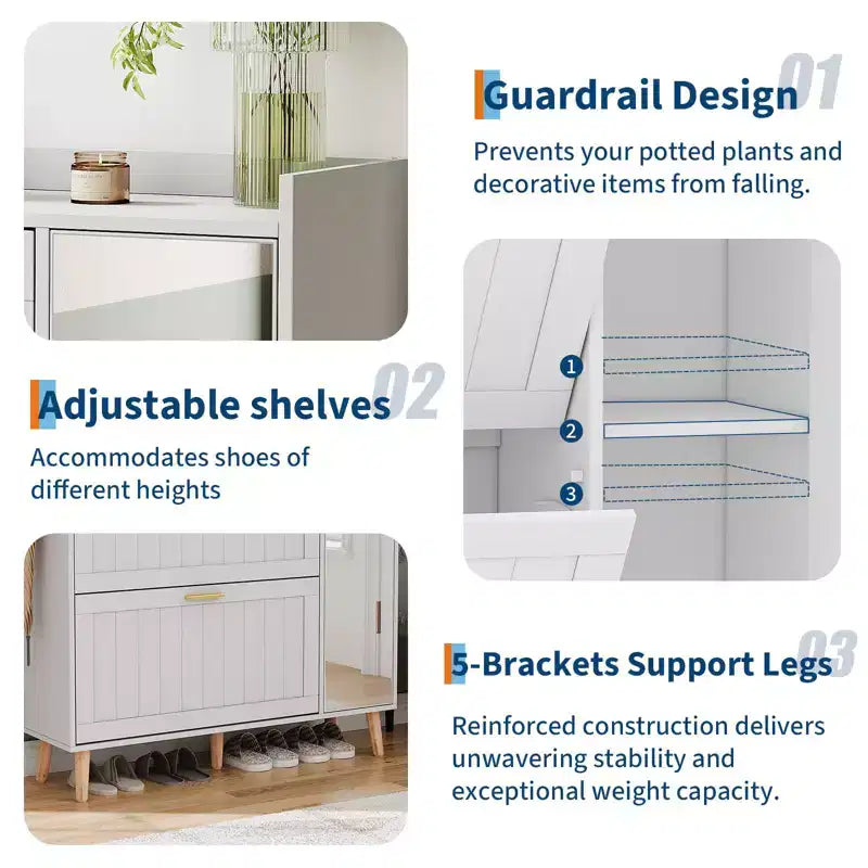 Armoire de rangement modulable, adaptée aux couloirs, chambres et salons.