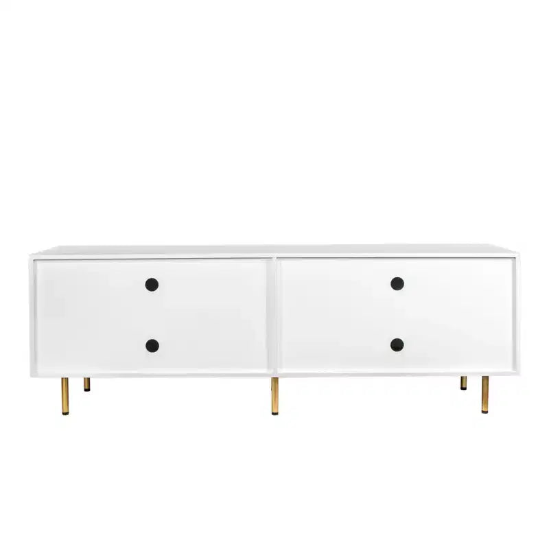 Meuble TV moderne blanc chaud