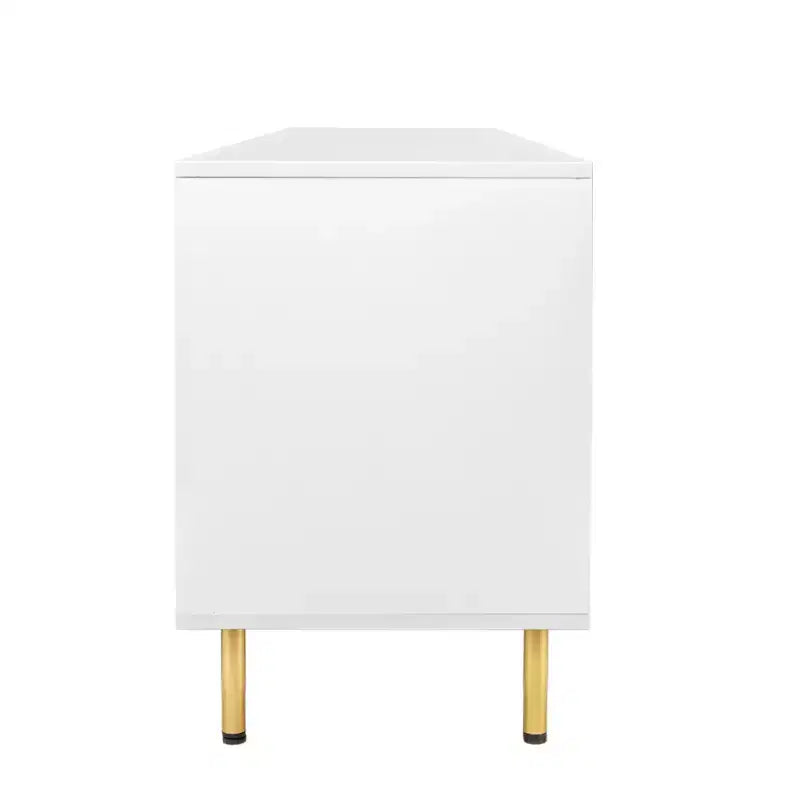 Meuble TV moderne blanc chaud