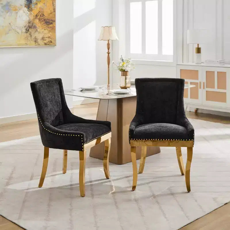 Chaise de salle à manger moderne en chenille, chaise de cuisine domestique