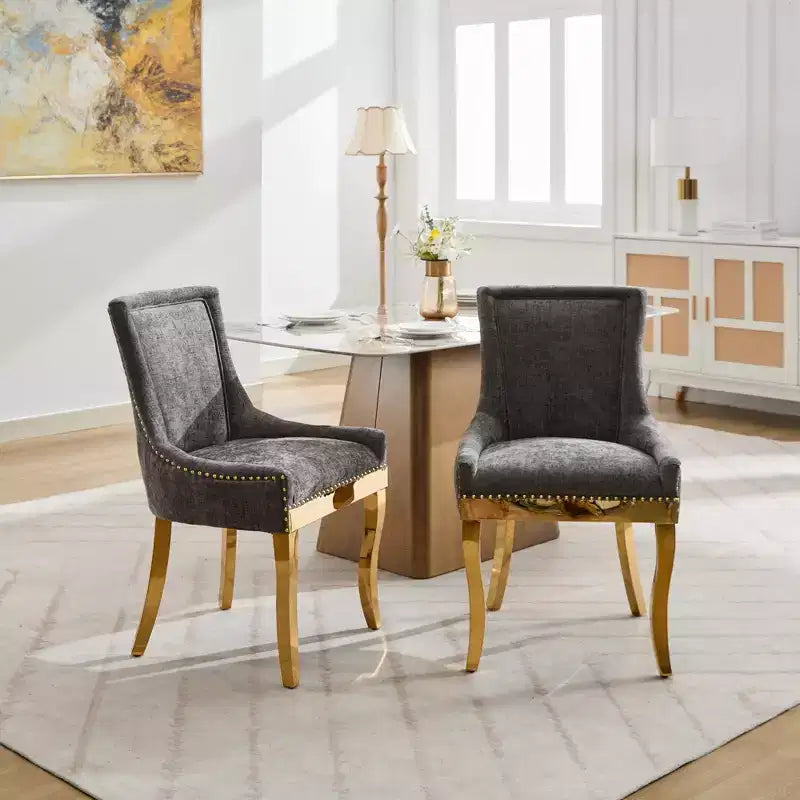 Chaise de salle à manger moderne en chenille, chaise de cuisine domestique
